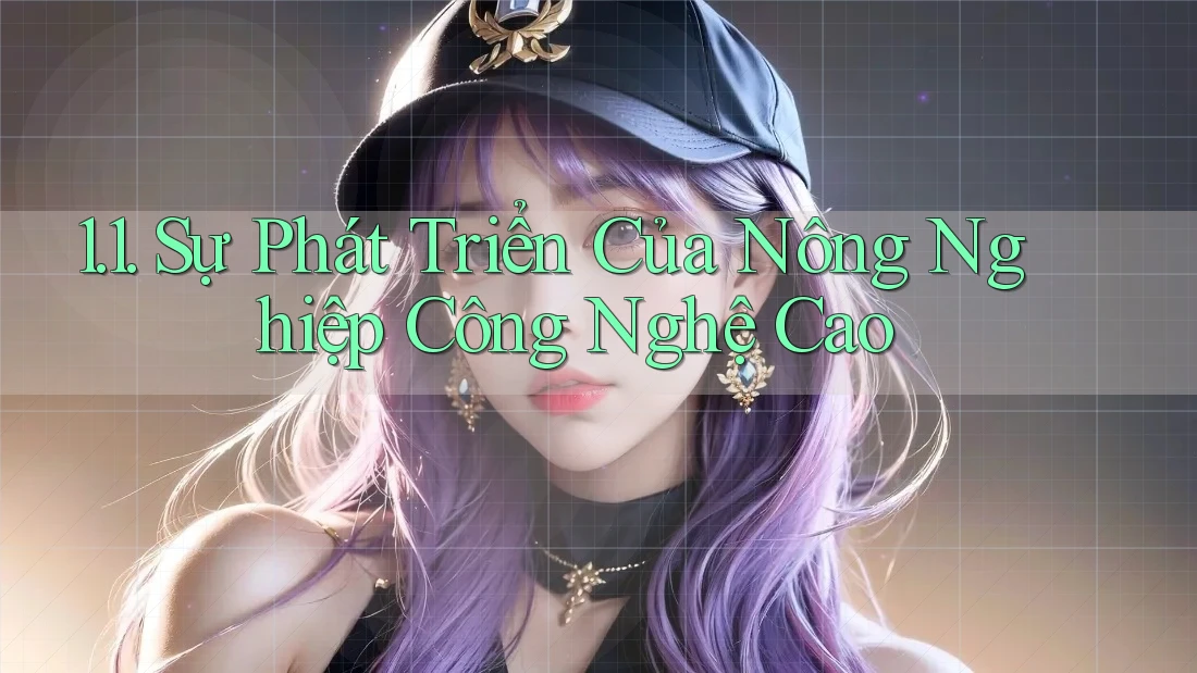 1. 1. Sự Phát Triển Của Nông Nghiệp Công Nghệ Cao 1. 1. Sự Phát Triển Của Nông Nghiệp Công Nghệ Cao