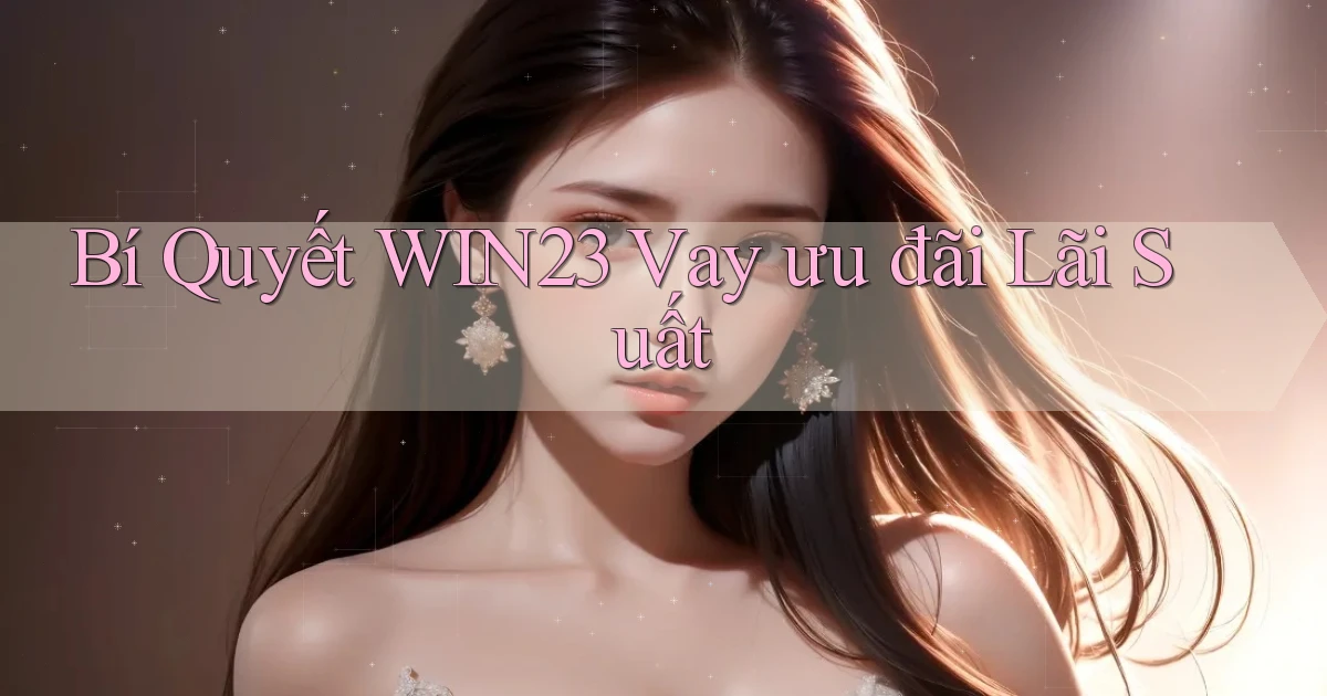 bí quyết win23 vay ưu đãi lãi suất