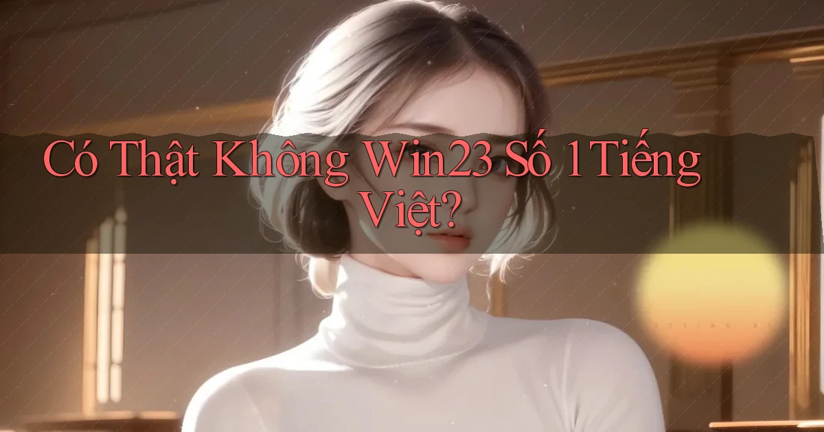 có thật không win23 số 1 tiếng việt