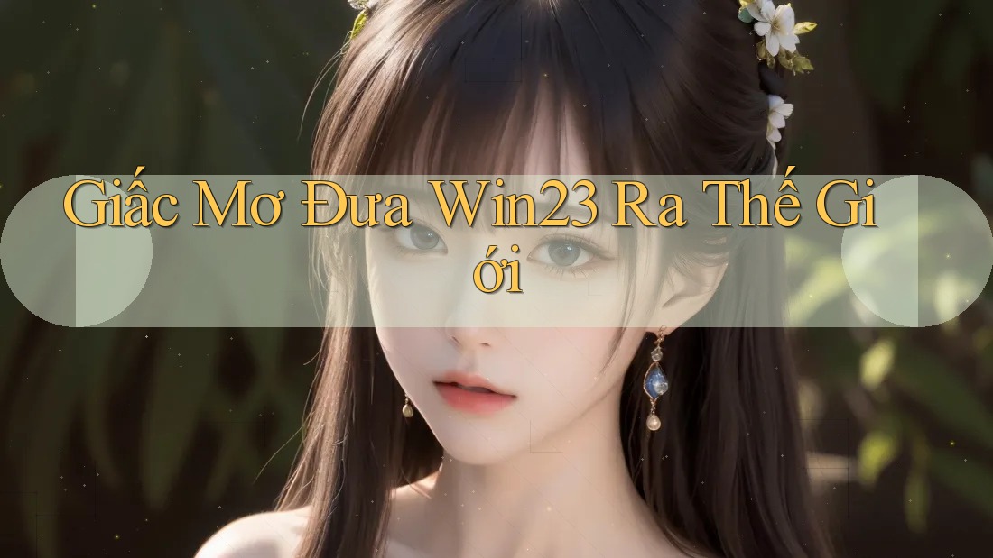 Giấc Mơ Đưa Win23 Ra Thế Giới Giấc Mơ Đưa Win23 Ra Thế Giới
