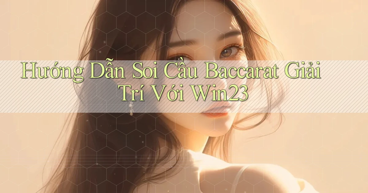 hướng dẫn soi cầu baccarat giải trí với win23