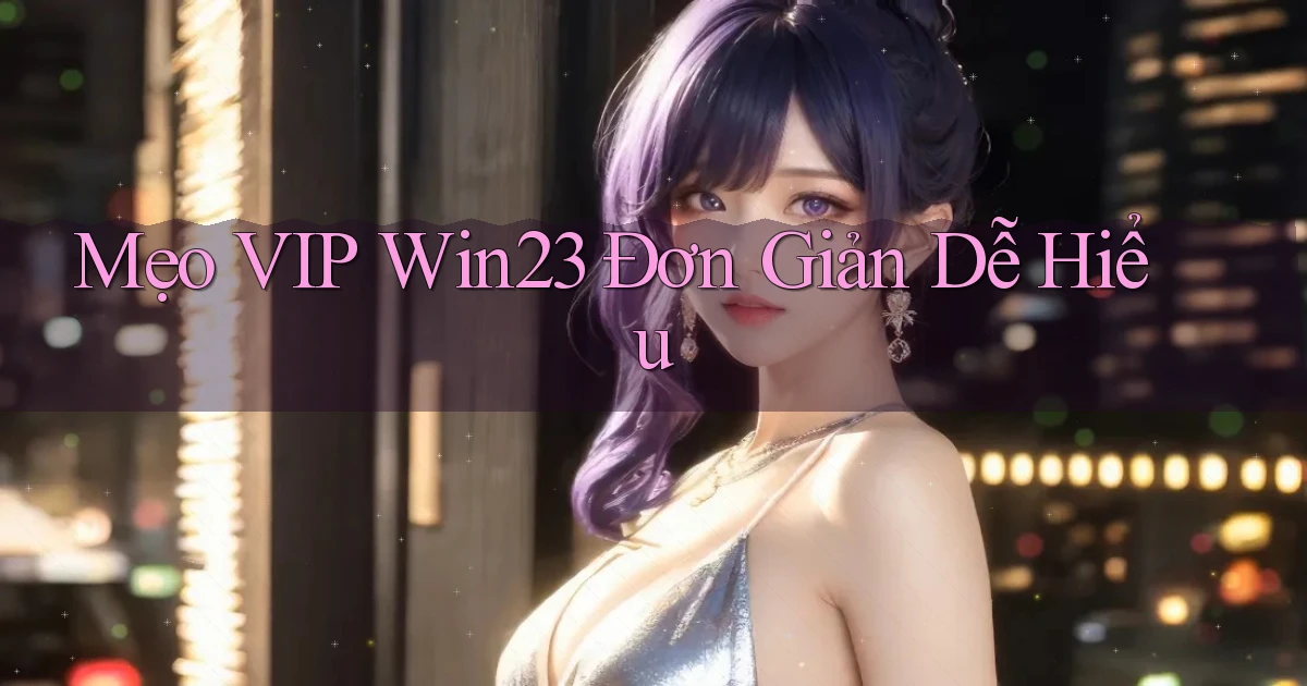mẹo vip win23 đơn giản dễ hiểu