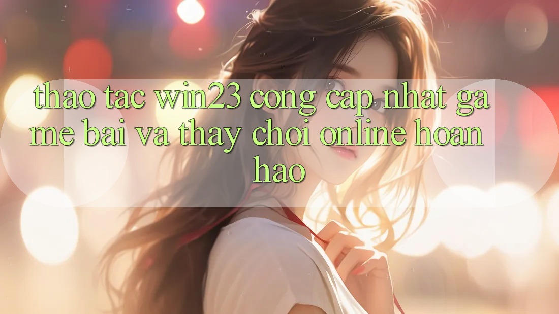 Thao tác win23 - Cổng Cập Nhật Game Bài Và Thấy Chơi Online Hoàn hảo Thao tác win23 - Cổng Cập Nhật Game Bài Và Thấy Chơi Online Hoàn hảo