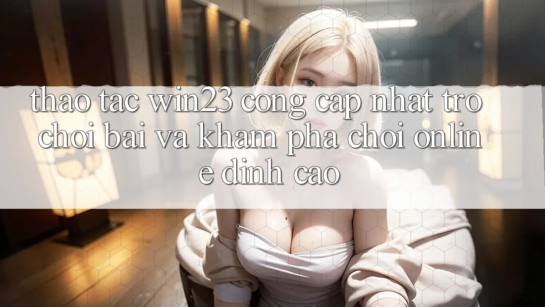 Thao tác win23 - Cổng Cập Nhật Trò chơi Bài Và Khám phá Chơi Online Đỉnh Cao Thao tác win23 - Cổng Cập Nhật Trò chơi Bài Và Khám phá Chơi Online Đỉnh Cao