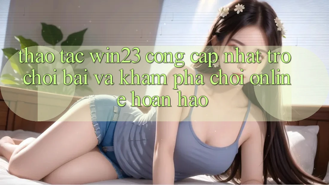 Thao tác win23 - Cổng Cập Nhật Trò chơi Bài Và Khám phá Chơi Online Hoàn hảo