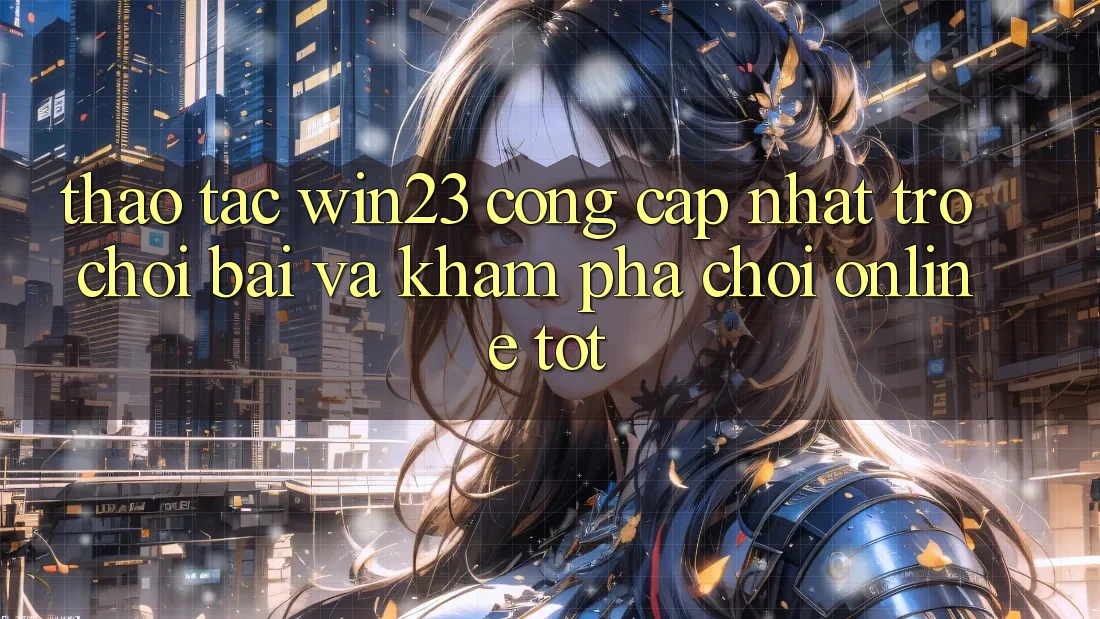 Thao tác win23 - Cổng Cập Nhật Trò chơi Bài Và Khám phá Chơi Online Tốt