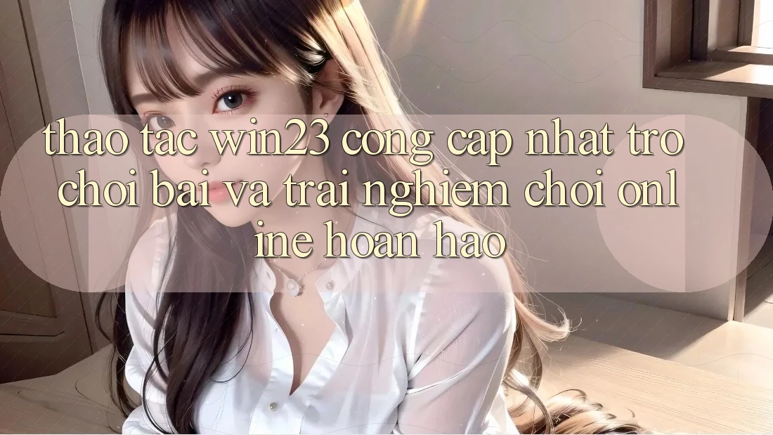 Thao tác win23 - Cổng Cập Nhật Trò chơi Bài Và Trải Nghiệm Chơi Online Hoàn hảo Thao tác win23 - Cổng Cập Nhật Trò chơi Bài Và Trải Nghiệm Chơi Online Hoàn hảo