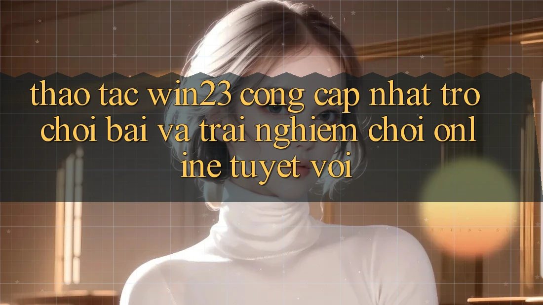 Thao tác win23 - Cổng Cập Nhật Trò chơi Bài Và Trải Nghiệm Chơi Online Tuyệt vời Thao tác win23 - Cổng Cập Nhật Trò chơi Bài Và Trải Nghiệm Chơi Online Tuyệt vời